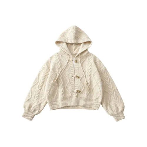 IUNOP С капюшоном Свитер Пальто Женские