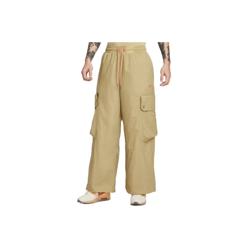 Nike Абрикосово-чайный коричневый Прозрачно-розовый Белый Прозрачно-розовый Мужские Карго Брюки