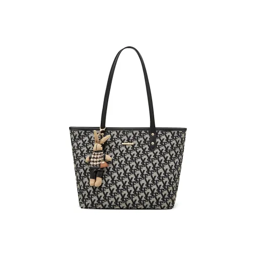 Safiya Сумка через плечо из синтетической кожи большая женская черная