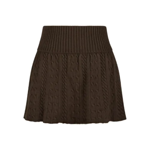 Letter From Moon Jess Cable Плиссированный Вязаная Юбка Повседневная Короткая Юбка Женская