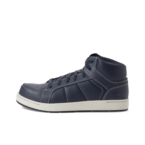 SKECHERS WORK Slip-Resistant MID Топ Скейтборд Кроссовки Мужские Черные