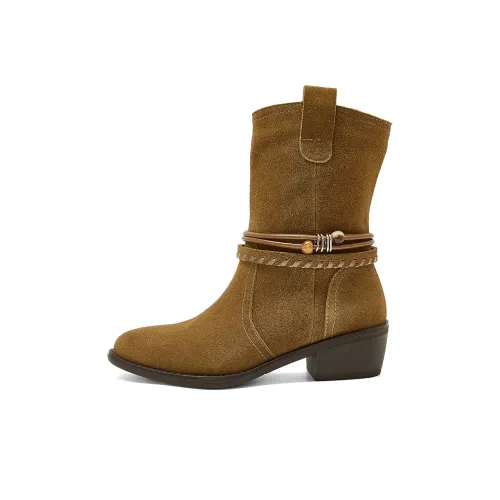 COMELY Western Cowboy Booties 5cm Женские