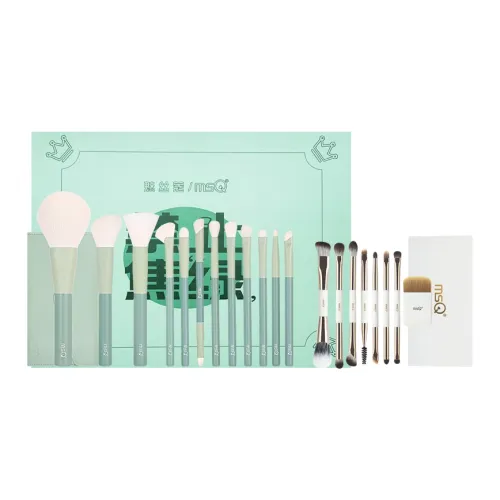 MSQ Нет Smudge Зеленый комплект Кисть для макияжа Дружественный к коже Тени Фиксирующая Основа Мягкая