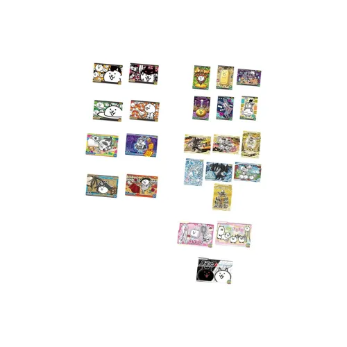 Bandai Кошка Great War Вафельные печенья Конфетные игрушки Lucky Draw Одиночная капсульная игрушка Цельная коробка 20 шт