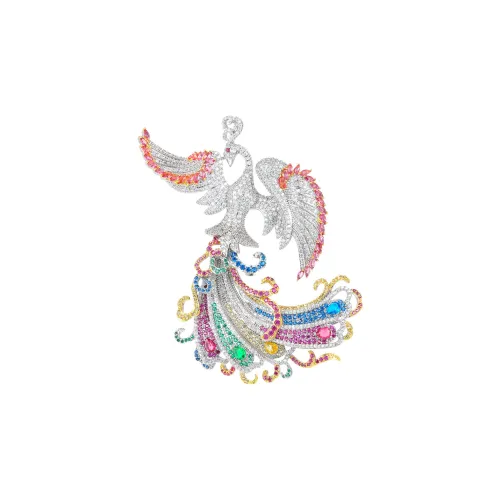 Фиолетовый синтетический кубический цирконий броши унисекс