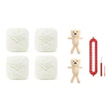 Сливочный, Кукла Медведь-DIY Ручной Шарф-с Вязаной Ткани Инструмент