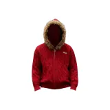 Красный (меховой воротник, несъемный)