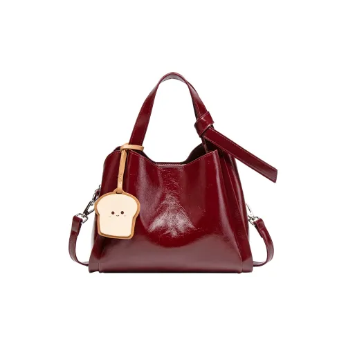 HACIN ПУ (полиуретан) Одно плечо Сумка Женская Масляный воск Красный