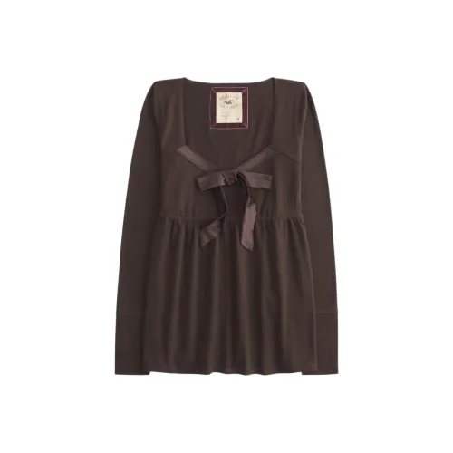 Hollister Коричневые Женские T-рубашки