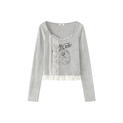 CHUU Светло-серый Фотиния Женская T-рубашка