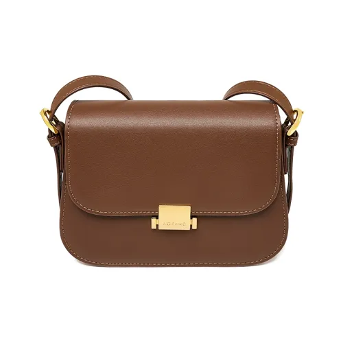 AOKANG Коровья кожа Маленькая квадратная сумка Стандартная Женская Какао-кофейный Экрю