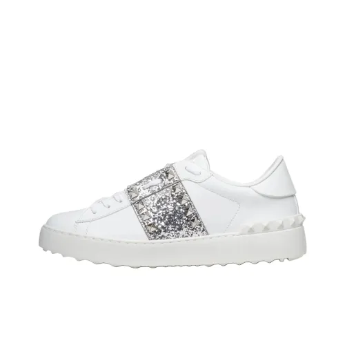 Valentino Rockstud Low Топ Кроссовки для скейтбординга Женские Белые