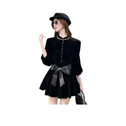 IWZI Длинное платье с длинными рукавами женское