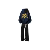 Темно-синий синий свитшот утолщенный и с флисовой подкладкой + штаны