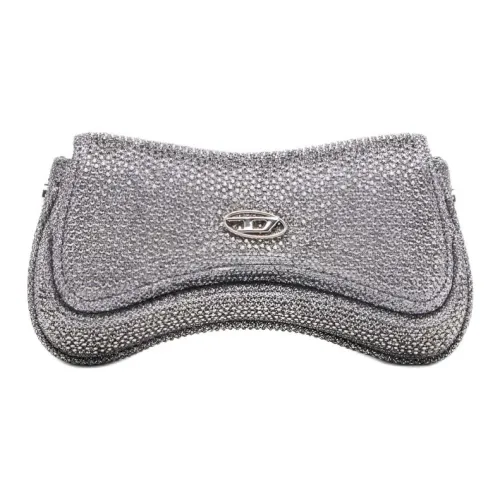 DIESEL Полиэстер Клатч Мини Женское Серебро