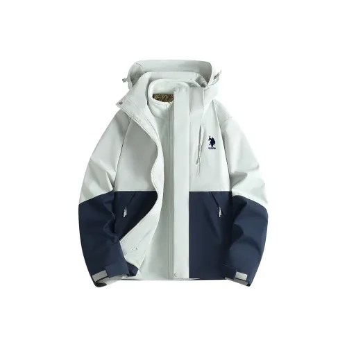 U.S. POLO ASSN. Дышащий Водонепроницаемый Ветрозащитный и Устойчивый к истиранию Ветровка Унисекс