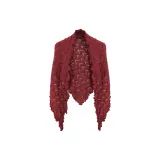 [Высокая перепродажность] Рюш Малыш Бандана Обручи Шаль, Бордовый