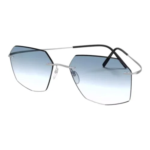 SILHOUETTE Титан Нерегулярная форма Солнцезащитные очки Унисекс Серебряный