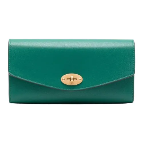 Mulberry Darley Телячья кожа Кошелек Женские Изумрудно-зеленый
