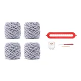 Серо-голубой шарф DIY ручной работы с тканью вязаной, волшебный инструмент