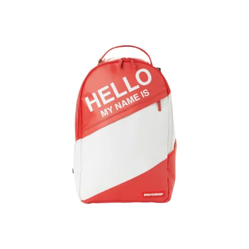 SPRAYGROUND Кожа Рюкзак Унисекс Белый Оранжевый