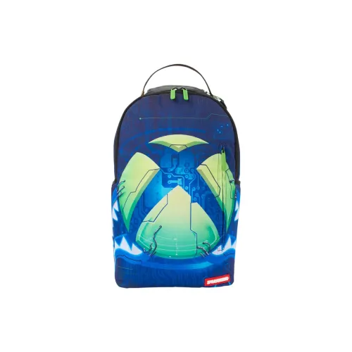 SPRAYGROUND X Коробка Коллаборация Полиэстер Рюкзак Унисекс Синий Зелёный