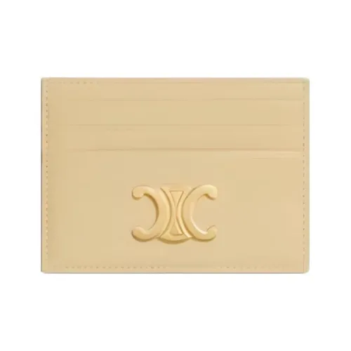 CELINE Triomphe Телячья кожа Держатель для карт Женские Весна Желтый