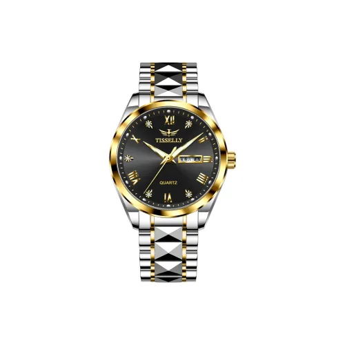 TISSELLY Кварцевый механизм стальной ремешок мужские часы многоцветный циферблат