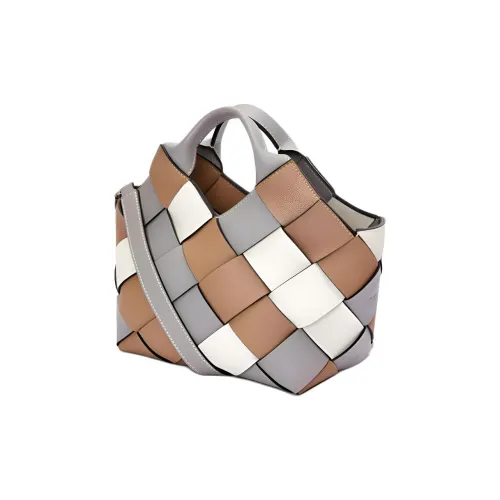 LOEWE Телячья кожа Одно плечо Сумка Маленькая Женская Коричневая и Синяя