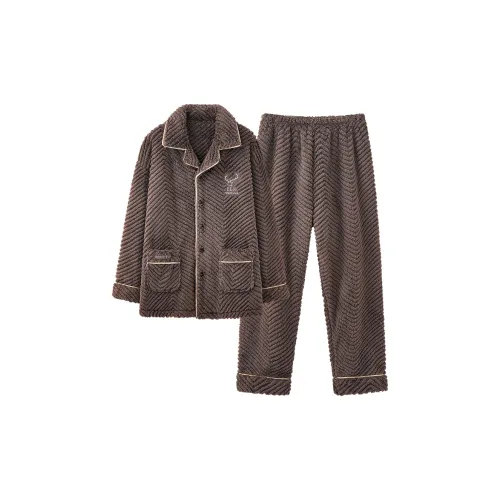 MADALLO Коричневый Мужской Пижамный Комплект