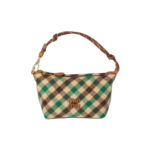 MIU MIU Шерсть Клатч Женские CAMEL Зеленый