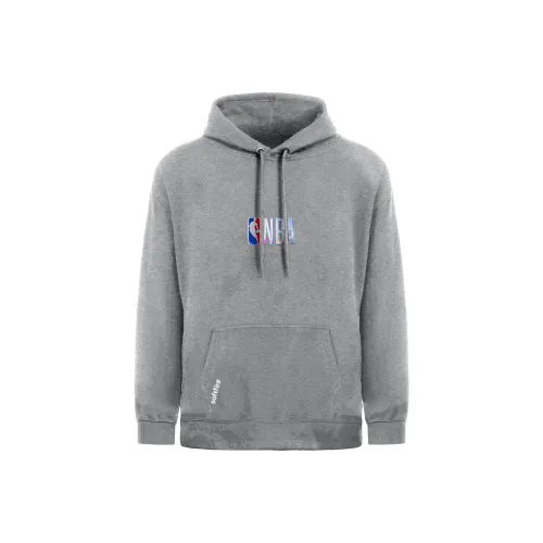 NBA CLASSIC Hoodie Пуловер Осенний и Зимний Softfire Веселый С принтом Американский Уличный Стиль Спортивный Повседневный С капюшоном Топ Серый Унисекс