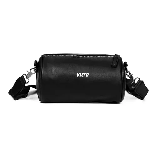 VITRO ПУ (полиуретан) Цилиндрическая сумка Сумка через плечо Мужская Черная Клетка