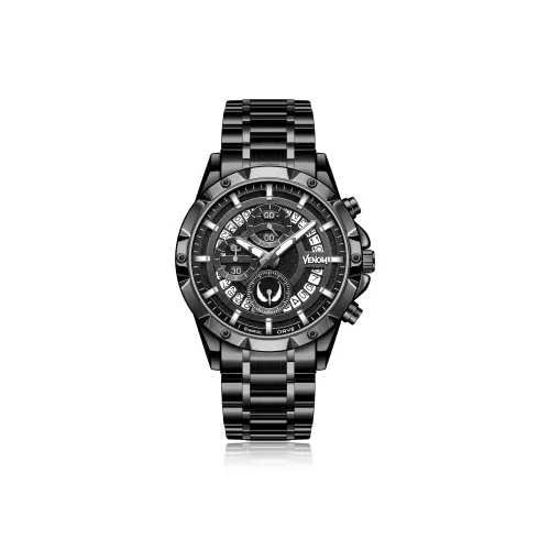 MARVEL Venom Кварцевые Мужские Наручные Часы Ремешок из Нержавеющей Стали Черный Циферблат