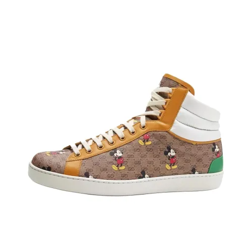 Disney x Gucci Ace Стильные Скейтбординги Мужской Белый Умбра