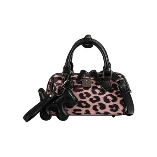 CAEISL KCIEL Полиуретан Сумка Женская Леопардовый принт Розовый и Черный