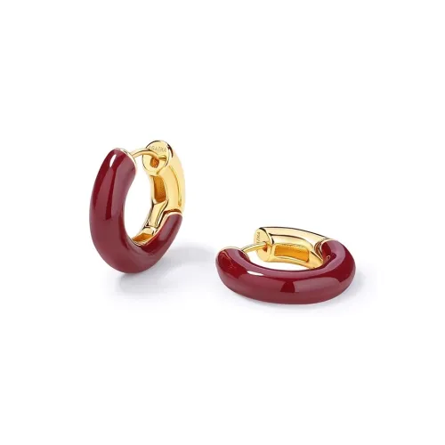 Agatha Эмаль Серьги Женские Бордовый