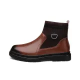 Коричневая утеплённая обувь