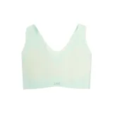 Мятный манбо, зеленый, светлый, кислород, V-образный вырез, бумага-подобный