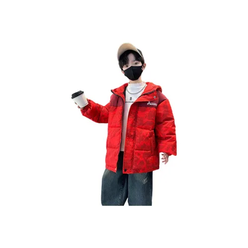 7 SEVFUN Повседневный хлопковый пуховик зимний красный для подростков