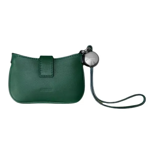 Клатч Jacquemus из овечьей кожи женский темно-зеленый