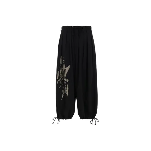 Yohji Yamamoto S'YTE FW25 WASHER Шерсть Gabardine Принт Вышивка BALLOON PANTS Casual Pants Unisex