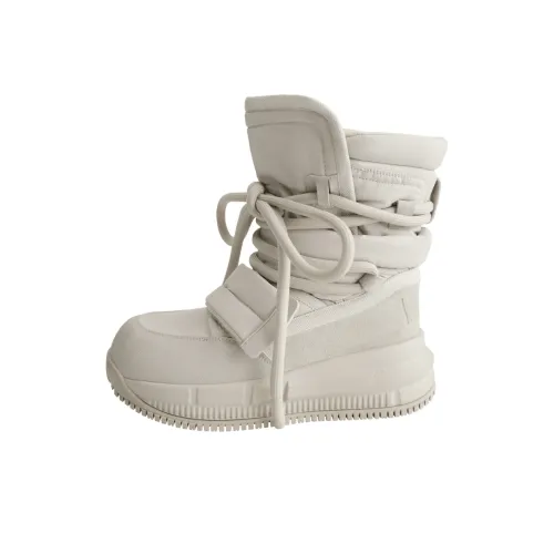 HERLOOK Outdoor Thermal Waterproof Height Increasing Snow Boots Women Beige