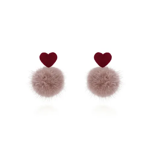 Inkopper Плюшевый Нижняя заколка Серьги On Женские