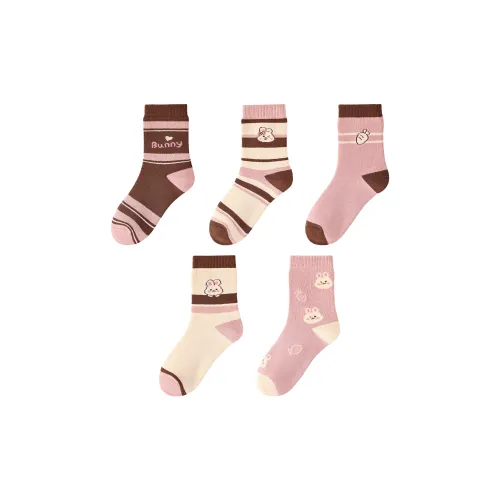 Lanza Strawberry Bunny Women's Mid Calf Socks Ланза Клубничный Кролик Женские Носки до икры MID