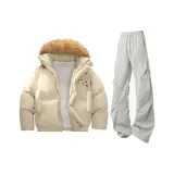 Белый + Светло-Серый Брюки