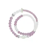 Цветной глазурный браслет с бусинами "Кошачий глаз" Multi-Wrap