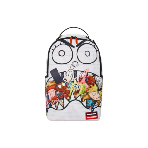 SPRAYGROUND Nickelodeon Коллаборация Переработанный полиэстер Рюкзак Унисекс Белый