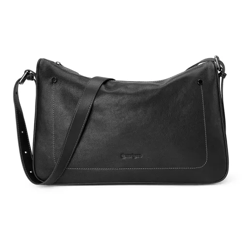 NAVIGARE Сумка через плечо из коровьей кожи стандартная мужская черная