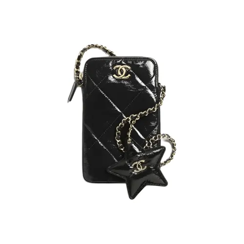 CHANEL NEIGE Ski Series Яркий цвет складки телячья кожа сумка на плечо женский черный